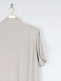 Khaki Vintage Short Sleeved Shirt Blouse S/M