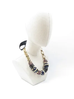 Marni Blue Necklace With Ribbon