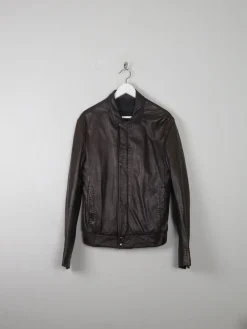 Men's All Saints Brown Leather Jacket S