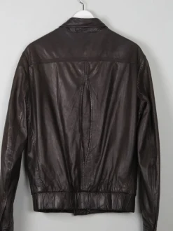 Men's All Saints Brown Leather Jacket S