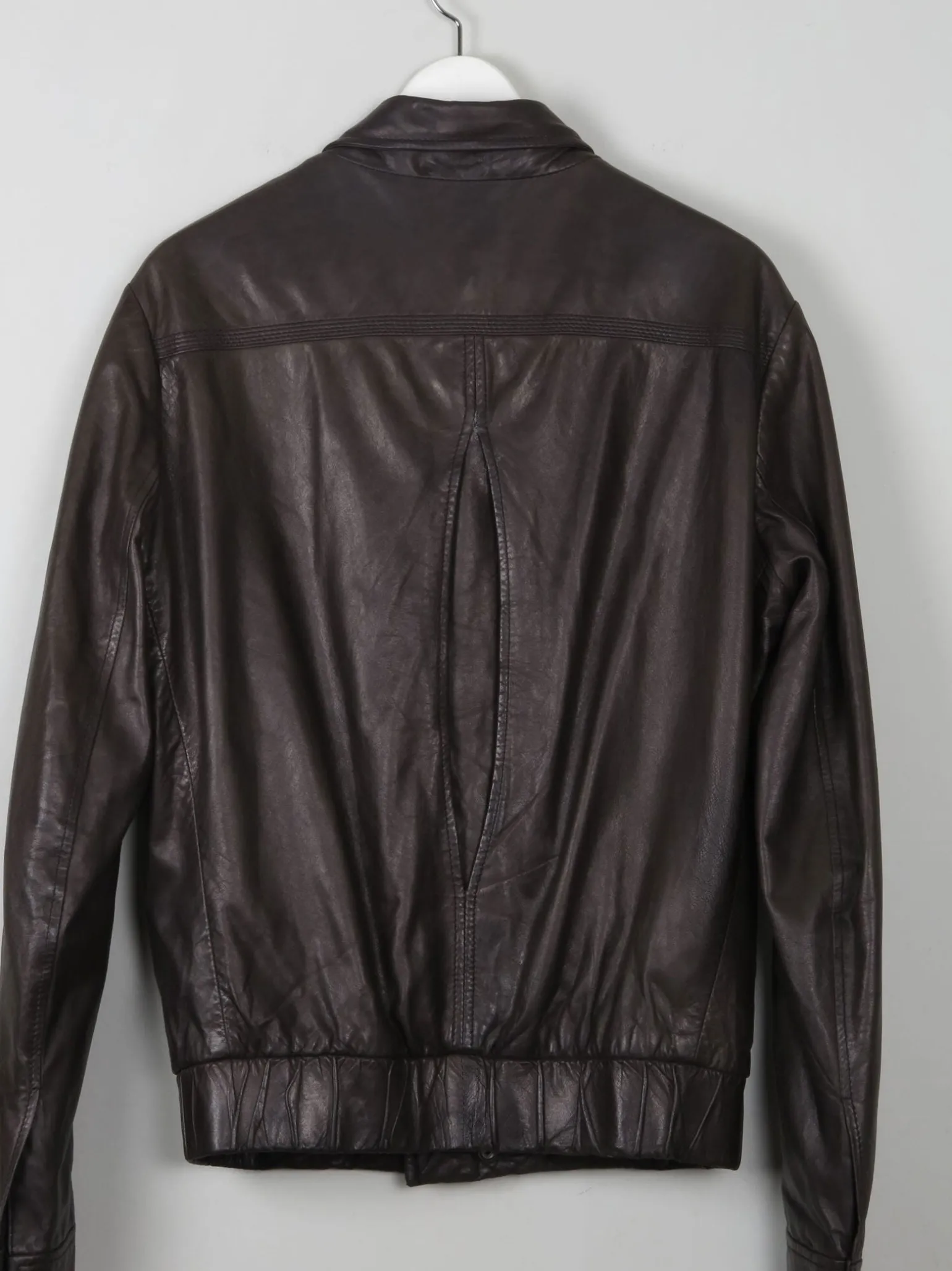 Men's All Saints Brown Leather Jacket S
