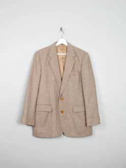 Men's Beige Vintage Tweed Jacket 40/42"