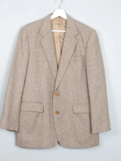 Men's Beige Vintage Tweed Jacket 40/42