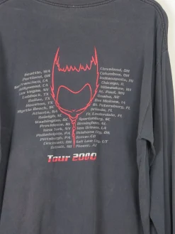 Men's Black Long Sleeved Vintage Static X Tour T-shirt XL