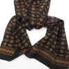 Mens Black Plane Monogramed Printed Scarf