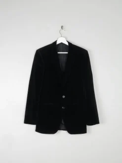 Men's Black Velvet Jacket XS/36" Chest