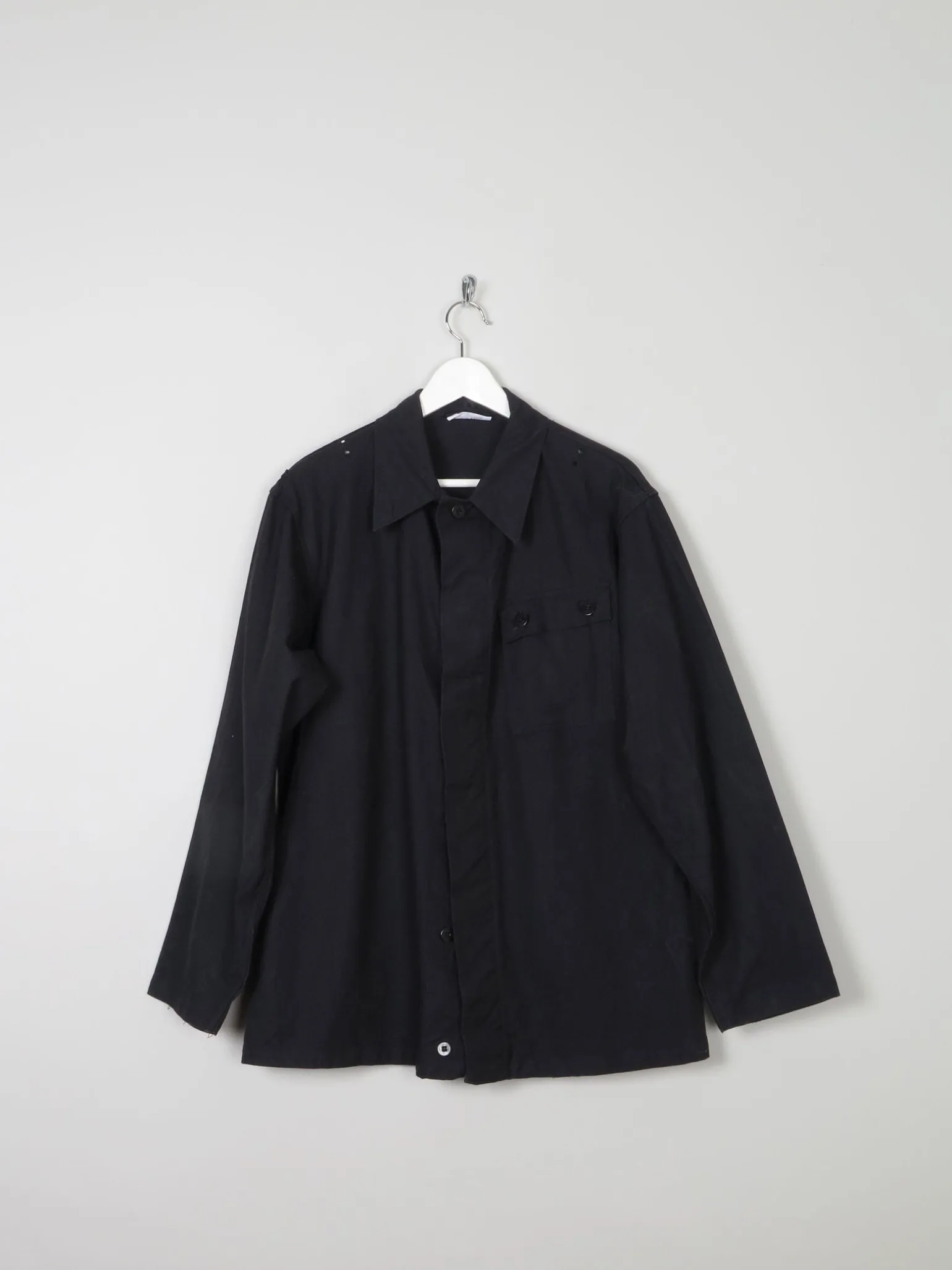 Men’s Black Vintage Army Work Jacket Dead Stock M