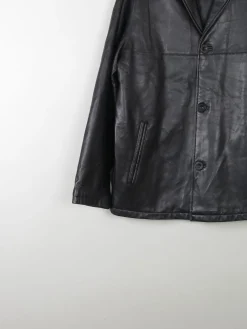 Men's Black Vintage Leather Jacket M
