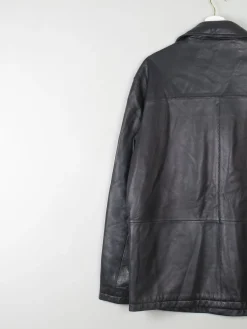 Men's Black Vintage Leather Jacket M
