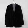 Mens Black Vintage Velvet Pierre Cardin Jacket 46"L