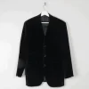 Men's Black Vintage Velvet Jacket Raffaele Caruso 38/40 R