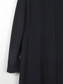 Men's Black Wool Nicole Farhi Cashmere Coat L/XL 46