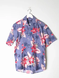 Men's Blue Hawaiian Vintage Shirt M