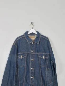 Men's Blue Vintage Denim Jacket Indigo L