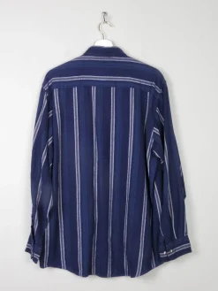 Men's Blue Vintage Flannel Shirt L