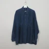 Men's Blue Vintage Silk Shirt L