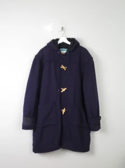 Men's Blue/Navy Wool Duffle Coat XL