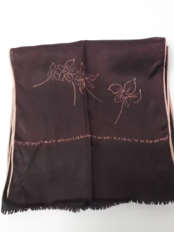Men’s Brown & Pink Floral Print Vintage Scarf