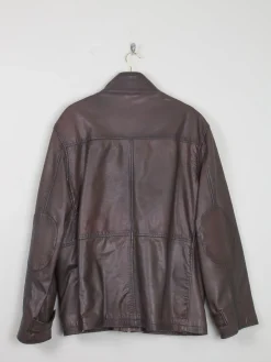 Men's Brown Leather Jacket John Rocha L
