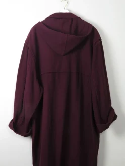 Men's Burgundy Vintage Duffle Coat L/XL