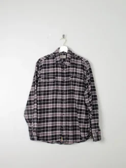 Men's Check Flannel Jachs Shirt Black & Grey L
