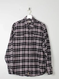 Men's Check Flannel Jachs Shirt Black & Grey L