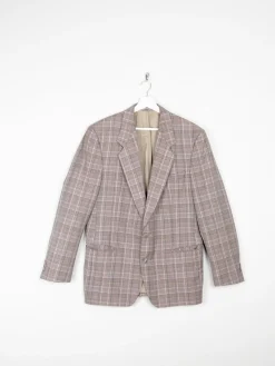 Men's Check Taupe Vintage Jacket 42"