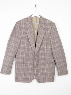 Men's Check Taupe Vintage Jacket 42