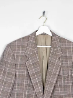 Men's Check Taupe Vintage Jacket 42