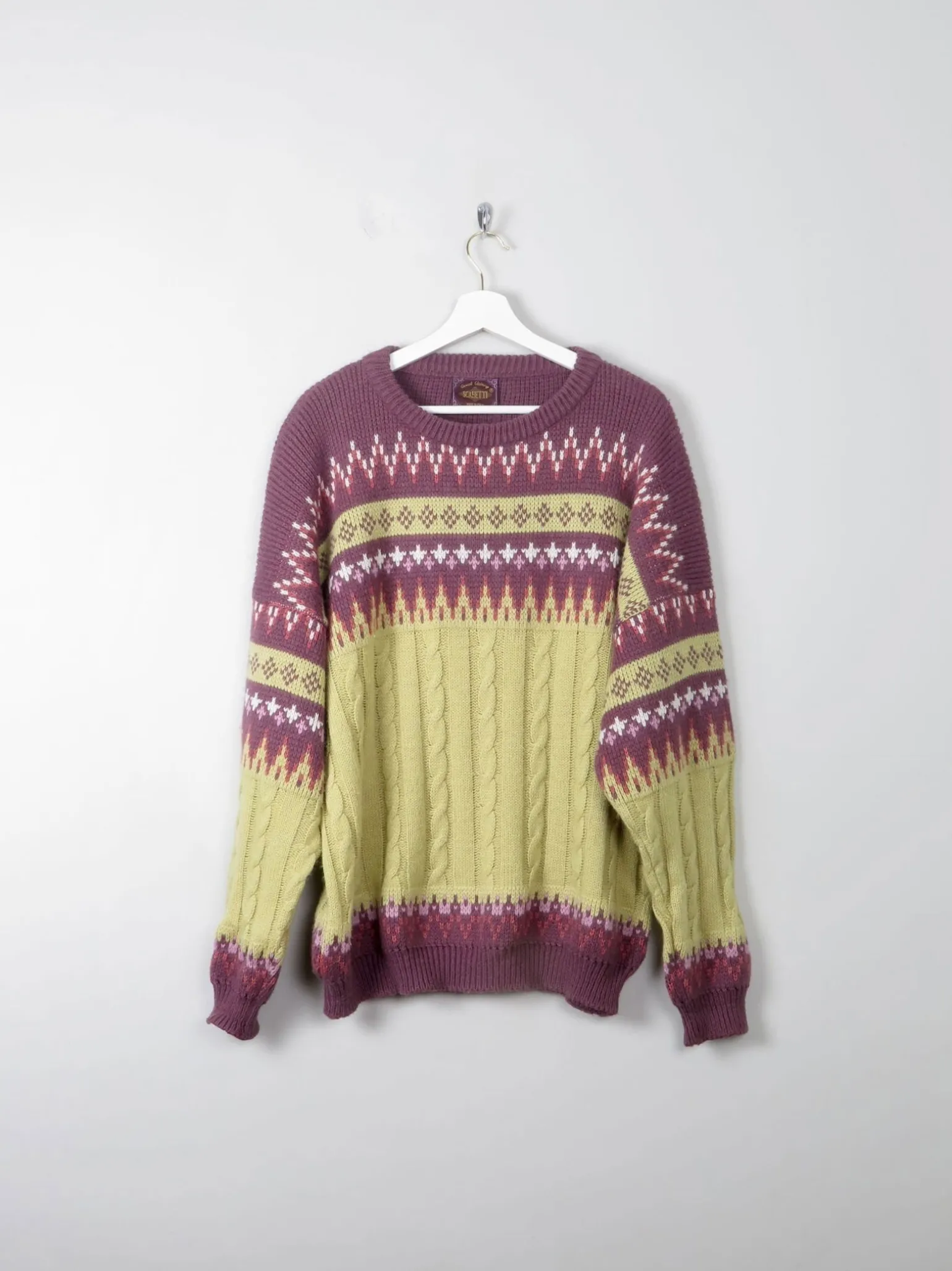 Men's Colurful Vintage Italian Jumper M/L