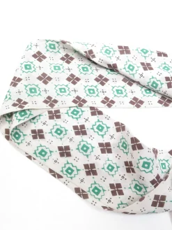 Men’s Cream, Brown & Green Scarf