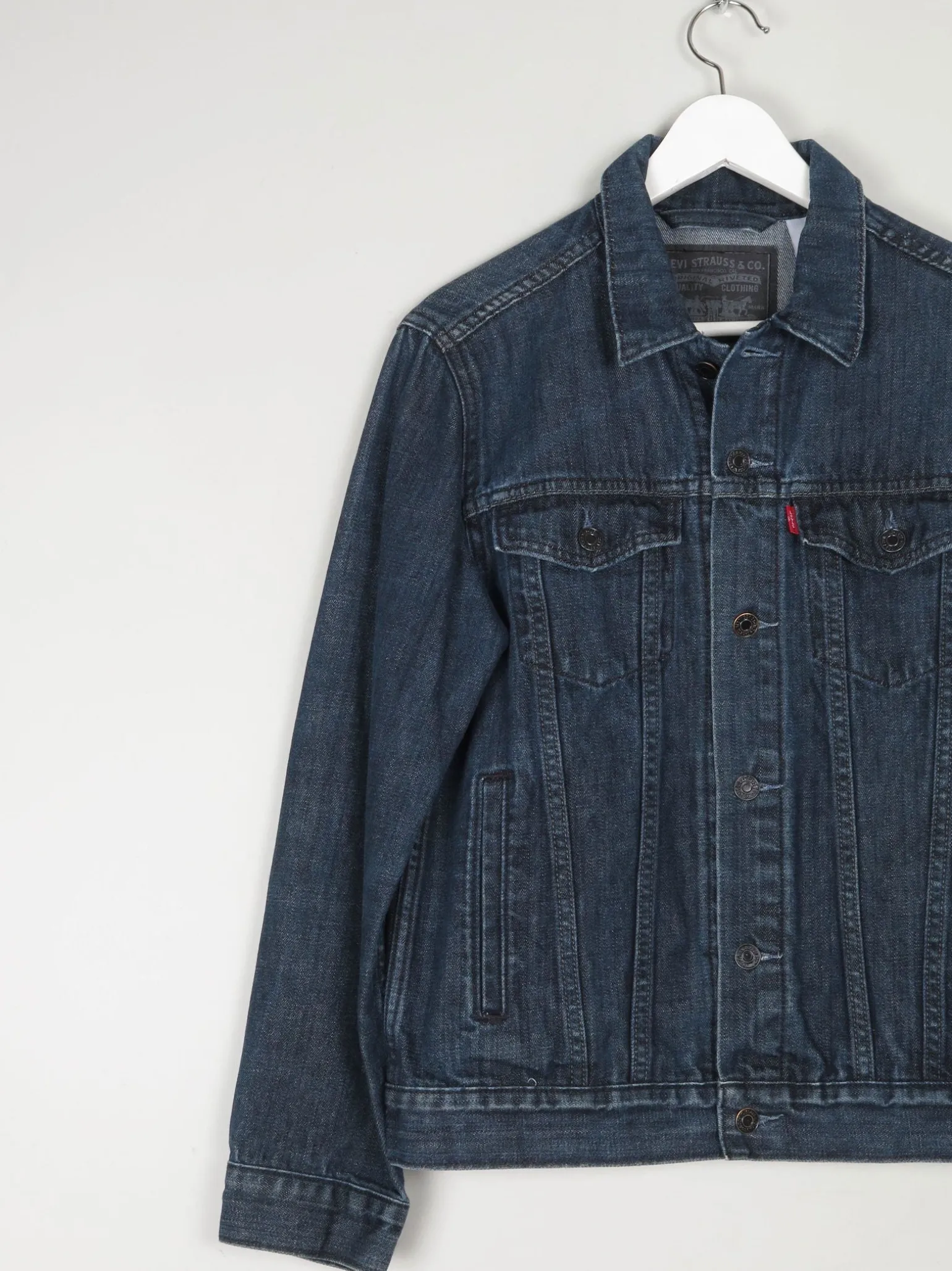 Mens Dark Blue Vintage Levis Denim Jacket S