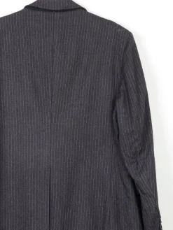 Men's Dark Grey 1970s Pinstripe Jacket 42