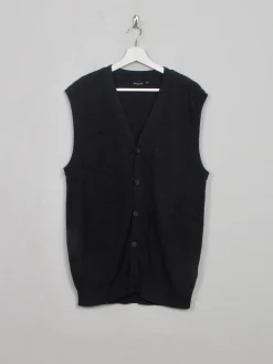 Men's Dark Grey Wool Gilet L
