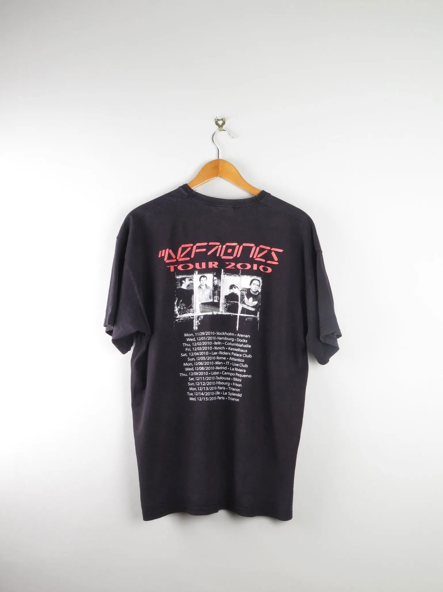 Men's Def Tones Vintage Black Tour Rock T-shirt L