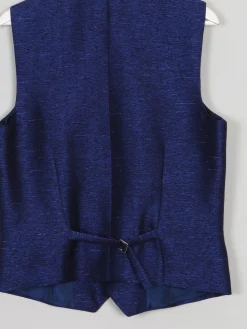 Men's Electric Blue Lurex Waistcoat 38/40 S/M