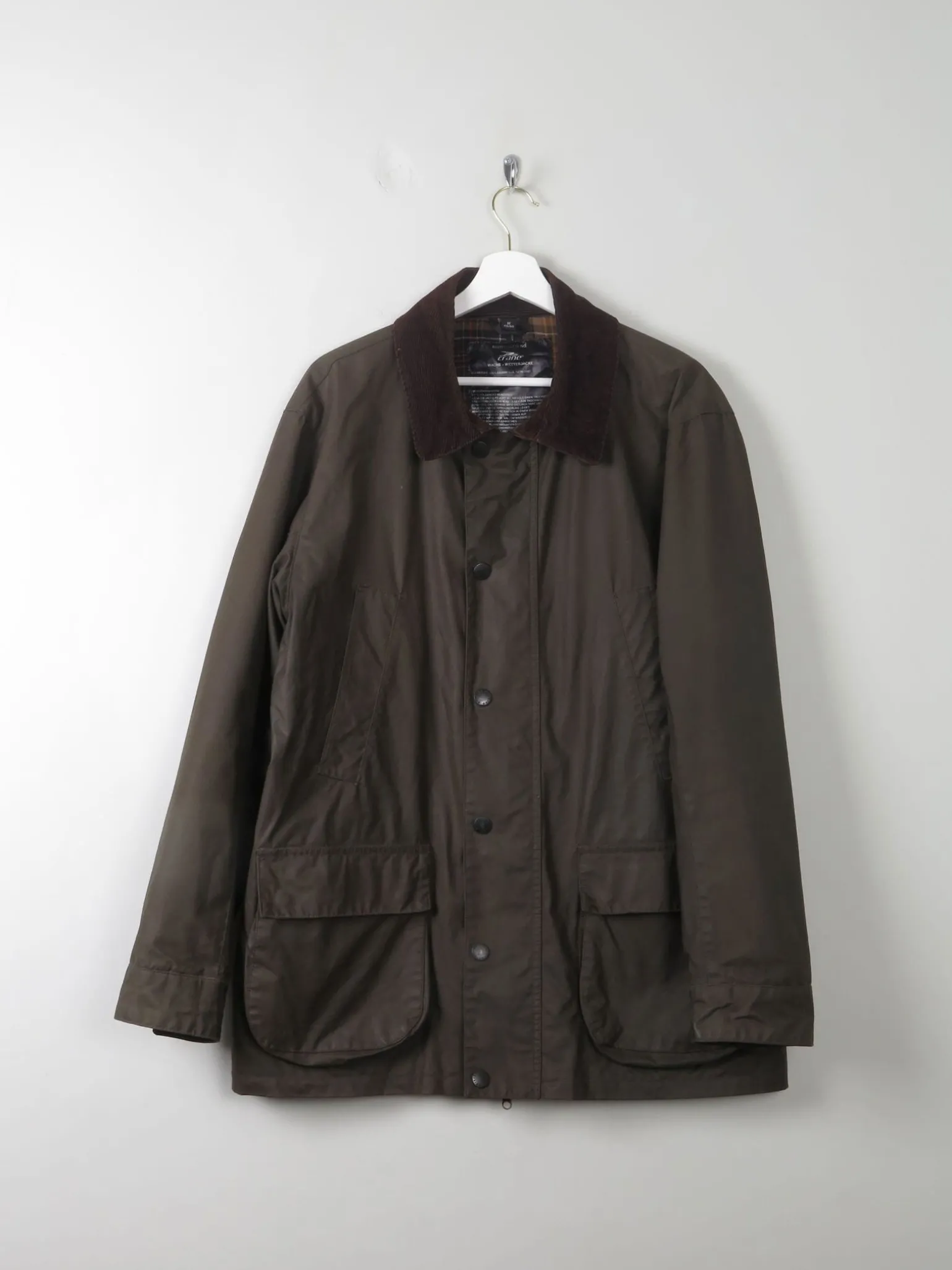 Men's Green Crane Wax Jacket M