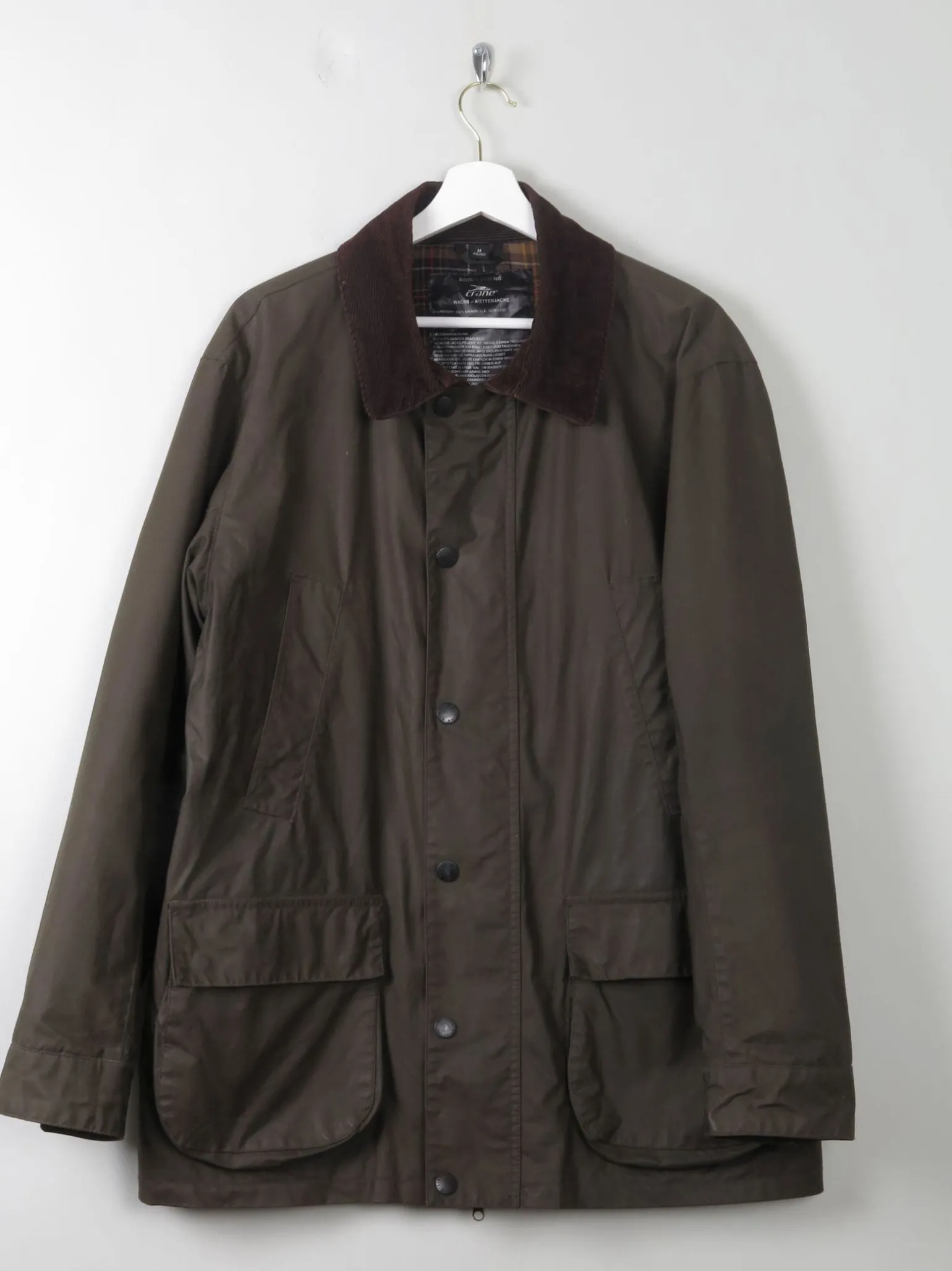 Men's Green Crane Wax Jacket M