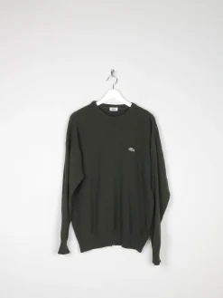 Mens Green Wool Lacoste Jumper M/L Size:5