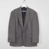Men's Grey & Black Vintage Tweed Jacket L/44"