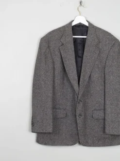 Men's Grey & Black Vintage Tweed Jacket L/44