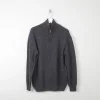 Men's Grey Blarney Wool Jumper 1/4 Zip New M