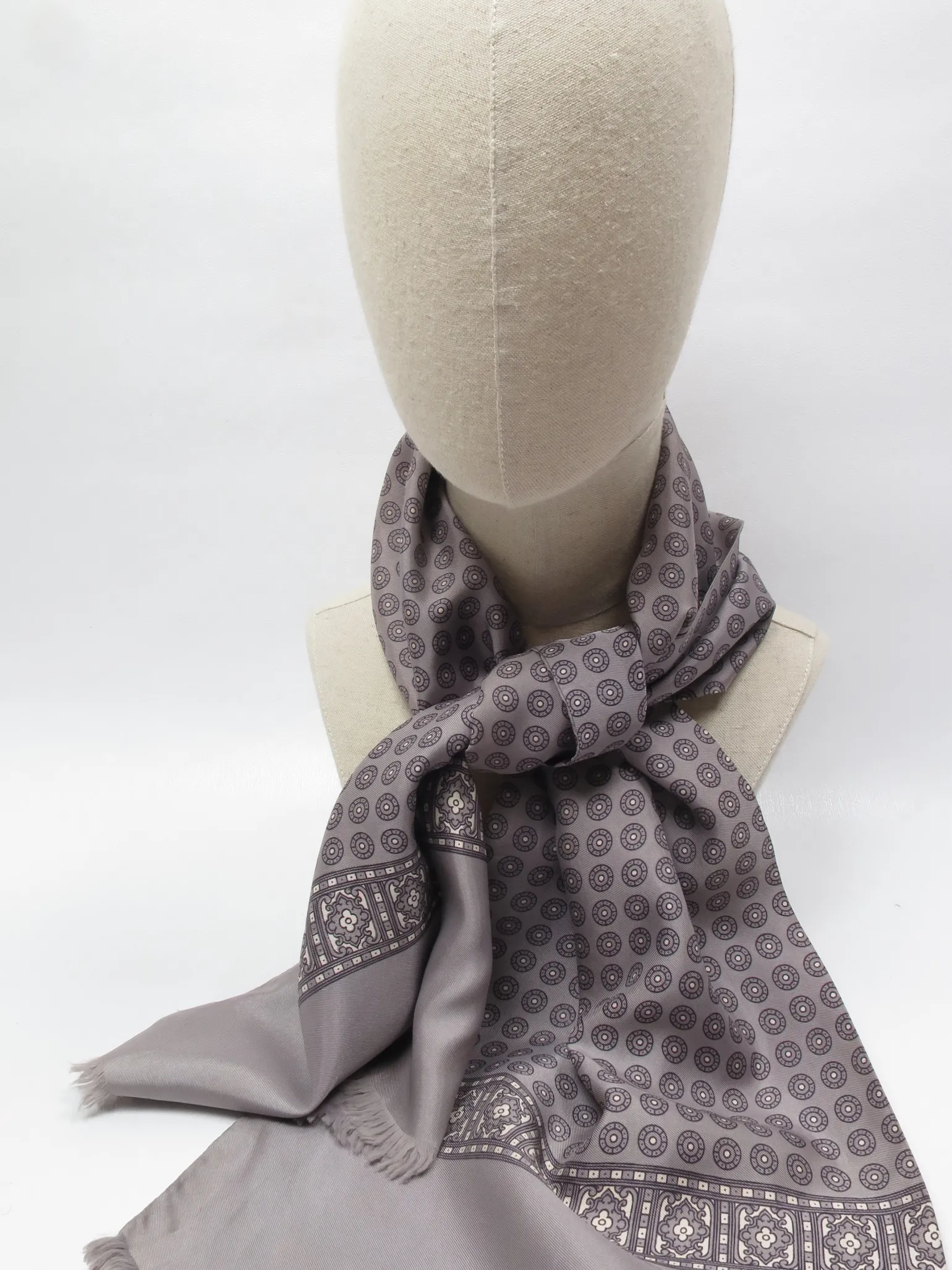 Men's Grey Vintage Scarf