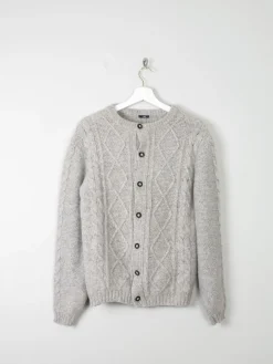 Men's Grey Wool Vintage Cardigan Austrian XS/S