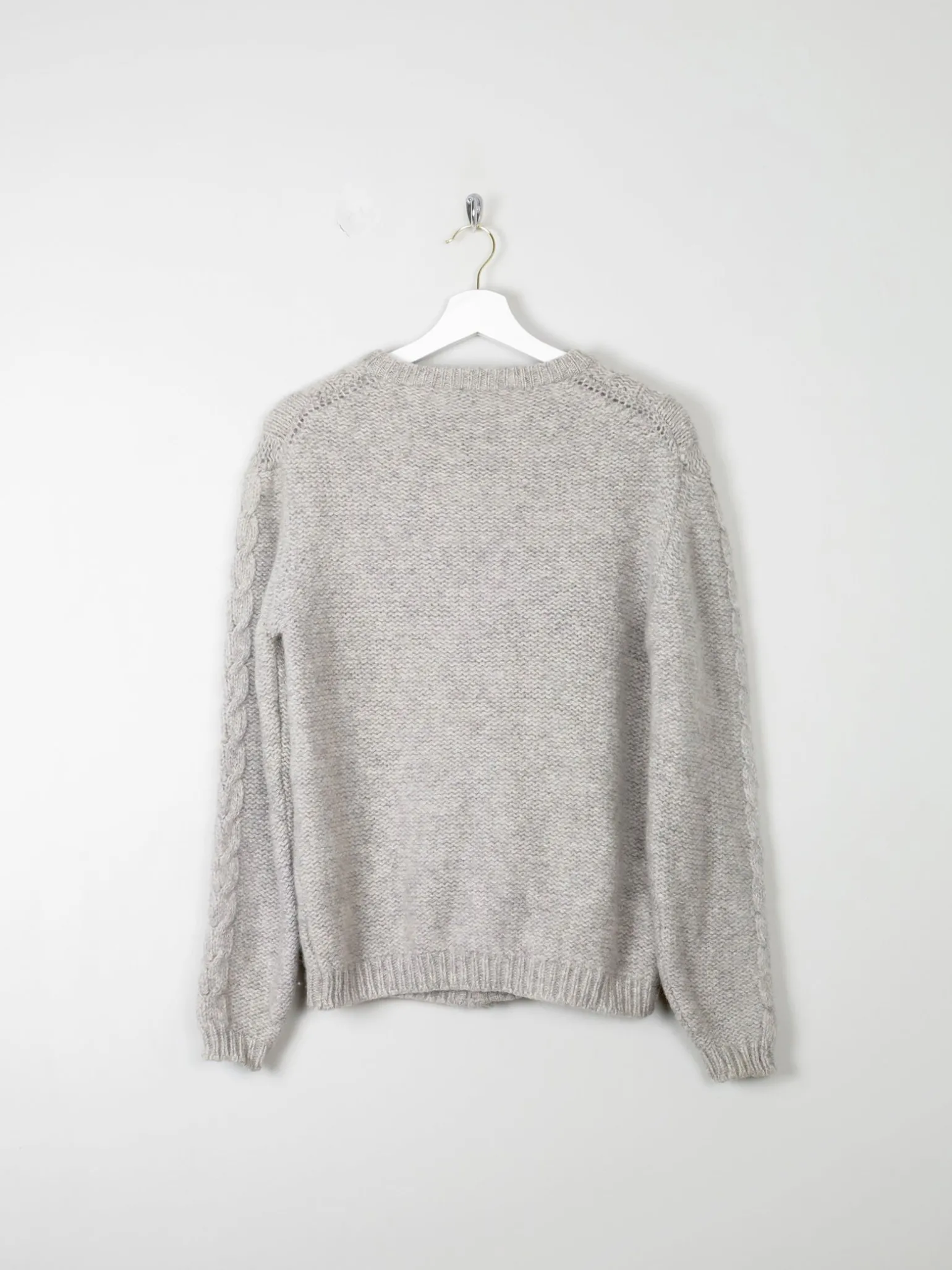 Men's Grey Wool Vintage Cardigan Austrian XS/S