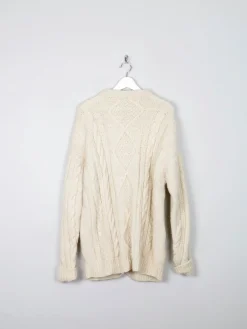 Men’s Hand-knit Vintage Aran Cardigan XL