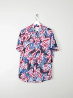 Men's Hawaiian Vintage Style American Eagle Short Sleeve Shirt L