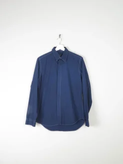 Men's Indigo Vintage Calvin Klein Fitted Shirt S/M