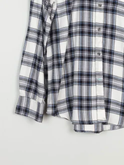 Men's Izod Vintage Flannel Blue & White Shirt M