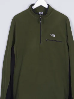 Men's Khaki Green The North Face 1/4 Zip Top XL